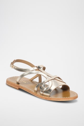 Sandalias de piel - Dorado