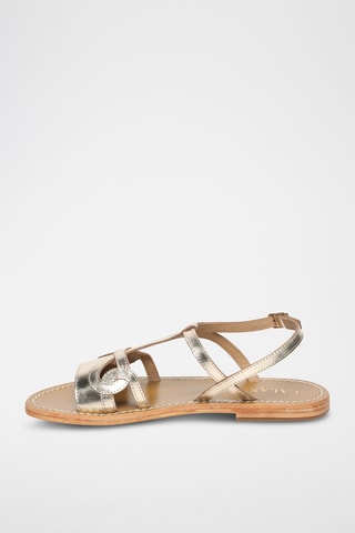 Sandalias de piel - Dorado