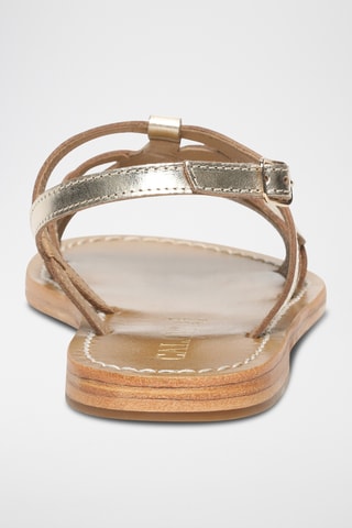 Sandalias de piel - Dorado