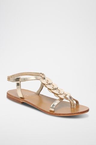 Sandalias de piel caprina - Dorado