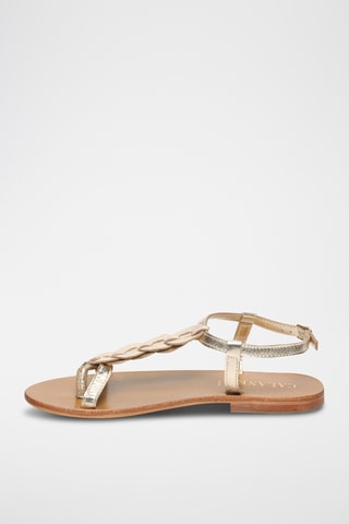 Sandalias de piel caprina - Dorado