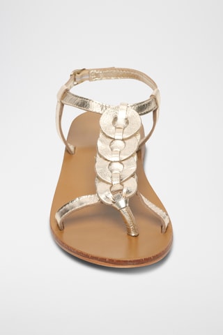 Sandalias de piel caprina - Dorado