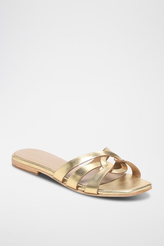 Sandalias de piel - Dorado