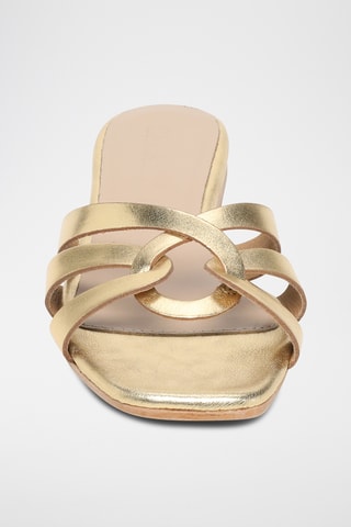 Sandalias de piel - Dorado