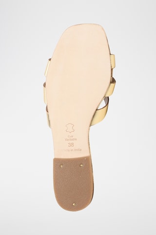 Sandalias de piel - Dorado