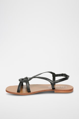 Sandalias de piel caprina - Negro