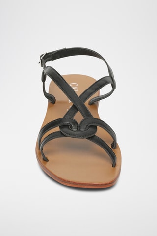 Sandalias de piel caprina - Negro