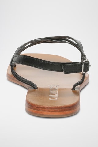 Sandalias de piel caprina - Negro