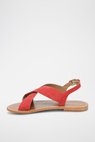 Sandalias de piel caprina nobuk - Rojo