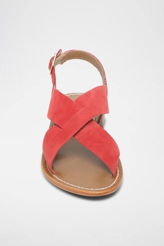Sandalias de piel caprina nobuk - Rojo