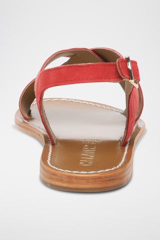 Sandalias de piel caprina nobuk - Rojo
