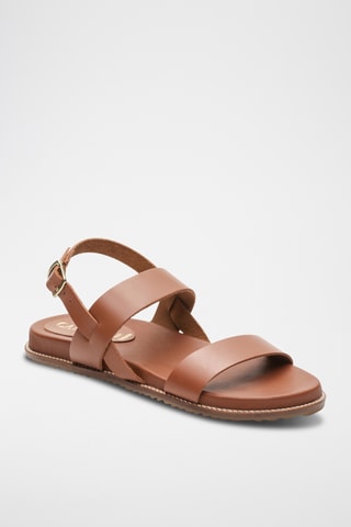 Sandalias de piel - Camel