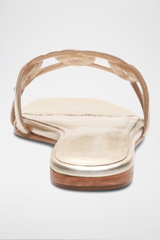 Sandalias de piel ovina napa - Dorado