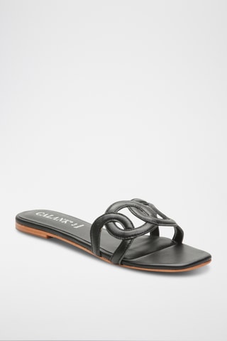 Sandalias de piel ovina napa - Negro