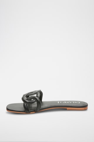 Sandalias de piel ovina napa - Negro