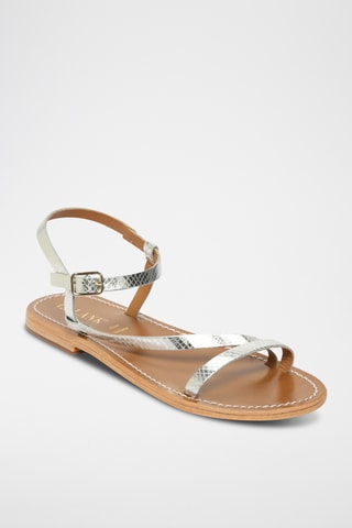 Sandalias de piel - Plateado