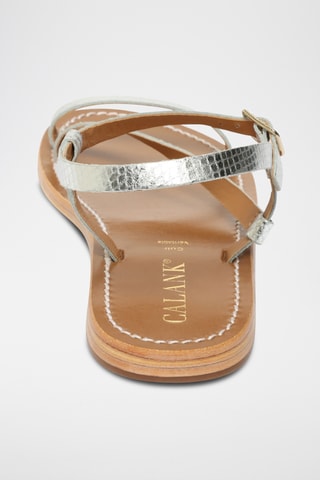 Sandalias de piel - Plateado