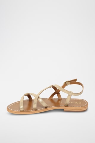 Sandalias de nobuk - Plateado