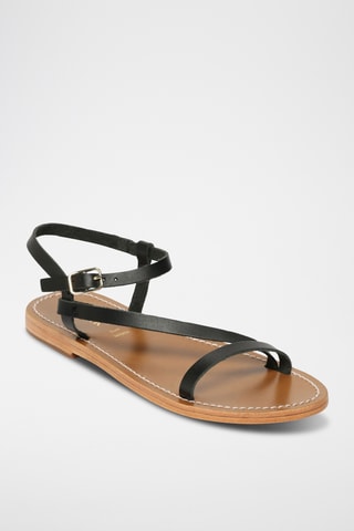 Sandalias de piel - Negro