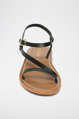 Sandalias de piel - Negro