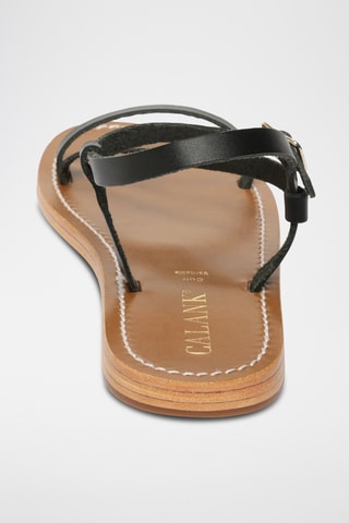 Sandalias de piel - Negro