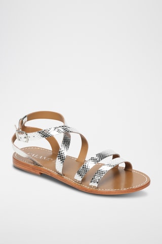 Sandalias de piel caprina - Plateado
