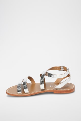 Sandalias de piel caprina - Plateado