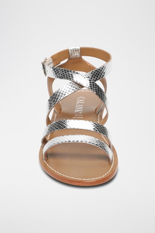 Sandalias de piel caprina - Plateado