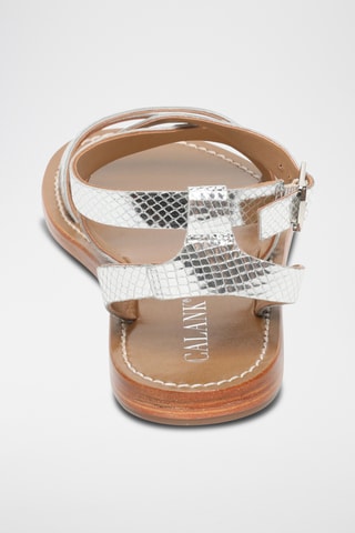 Sandalias de piel caprina - Plateado