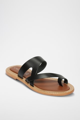 Sandalias de piel - Negro