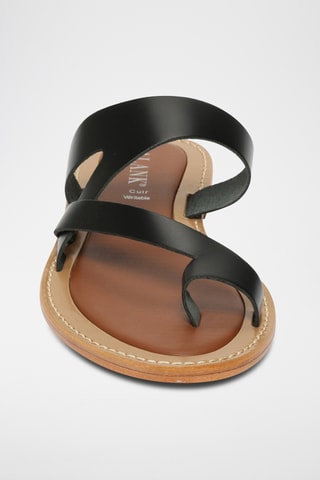 Sandalias de piel - Negro
