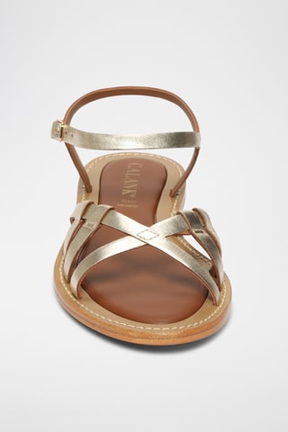 Sandalias de piel napa - Dorado