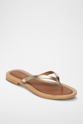 Sandalias de piel caprina - Dorado