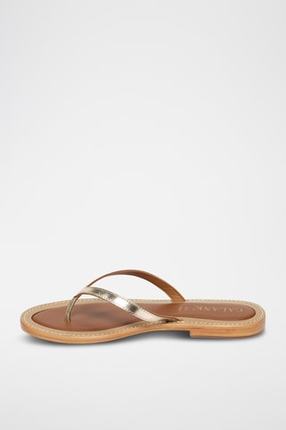 Sandalias de piel caprina - Dorado