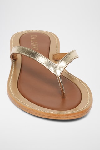 Sandalias de piel caprina - Dorado