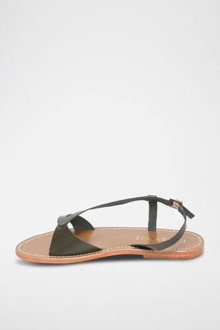 Sandalias de piel - Caqui