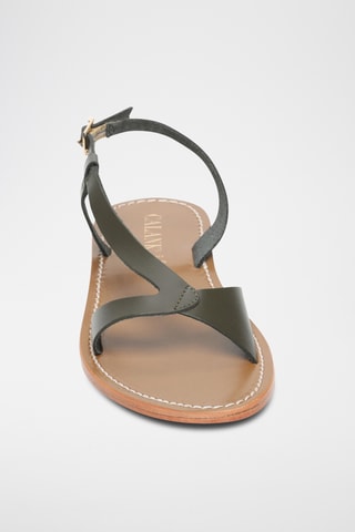 Sandalias de piel - Caqui