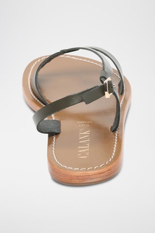 Sandalias de piel - Caqui