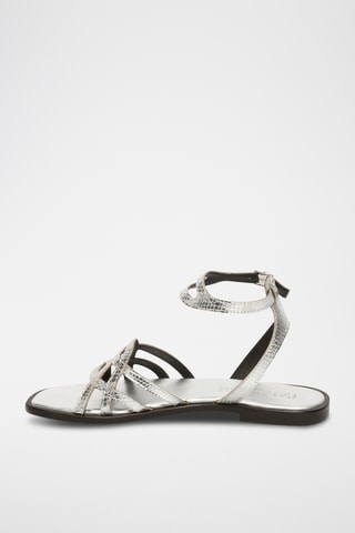 Sandalias de piel caprina - Plateado