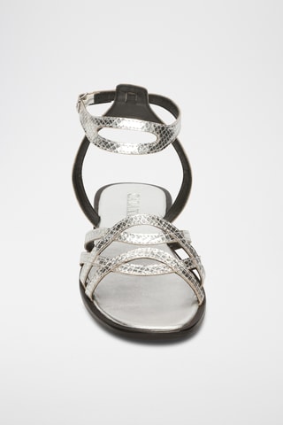 Sandalias de piel caprina - Plateado