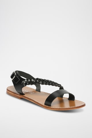 Sandalias de piel - Negro