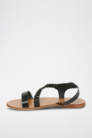 Sandalias de piel - Negro