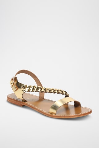 Sandalias de piel - Dorado