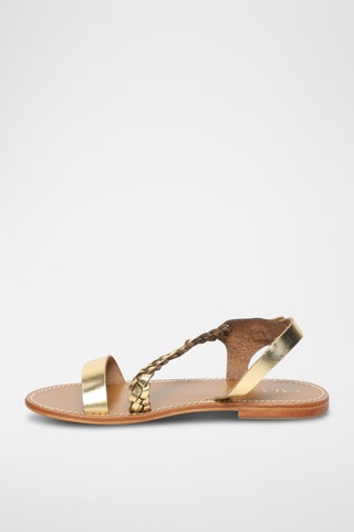 Sandalias de piel - Dorado
