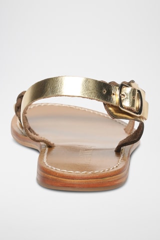 Sandalias de piel - Dorado