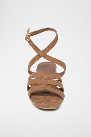 Sandalias de piel caprina nobuk - Camel