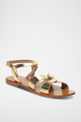 Sandalias de piel - Dorado