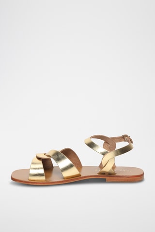 Sandalias de piel - Dorado