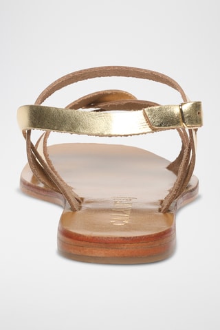 Sandalias de piel - Dorado