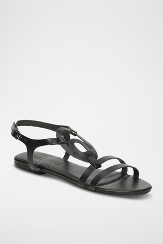Sandalias de piel - Negro